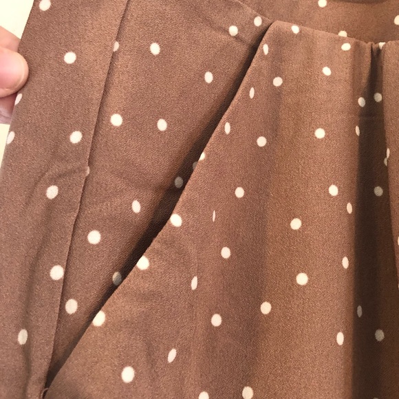 Mauve polka dotted skinny leg trousers from Torrid size 4 - Picture 3 of 5